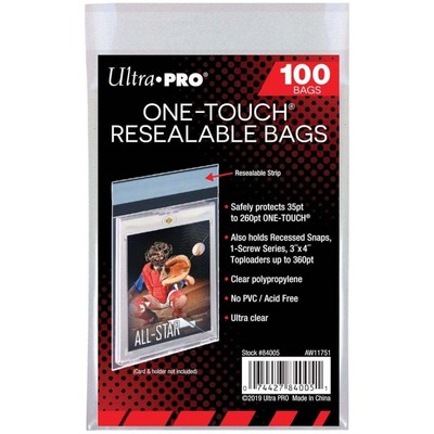 Ultra Pro: One Touch Resealable Bags - 100 Count *NEW*