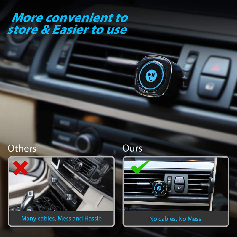 Esky Bluetooth Receiver for Car, 5.0 Hands-Free Car Kit/Bluetooth Aux Car Adio