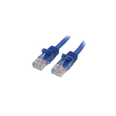 StarTech 1' Blue RJ-45 to RJ-45 Male/Male Cat5e UTP Snagless Patch Cable