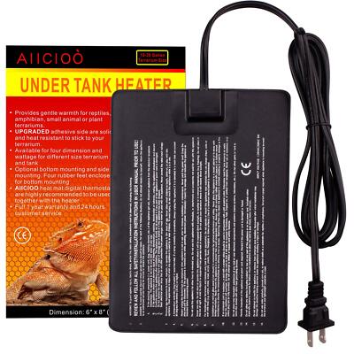 Reptile Heating Pad - Hermit Crab Heater Heat Mat for Reptiles Snake Lizard T...