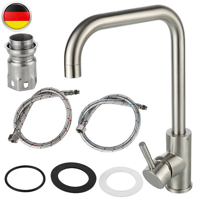 360° KÜCHENARMATUR HOCHDRUCK WASSERHAHN KÜCHE SPÜLE ARMATUR EDELSTAHL DHL