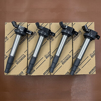 4Pcs Ignition Coils 90919-02258 Denso Fit For Toyota Corolla Prius 2009 1.8L New