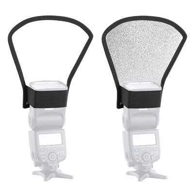 Neewer Two-Sides Flash Diffuser Silver/White Reflector for Speedlite Flash