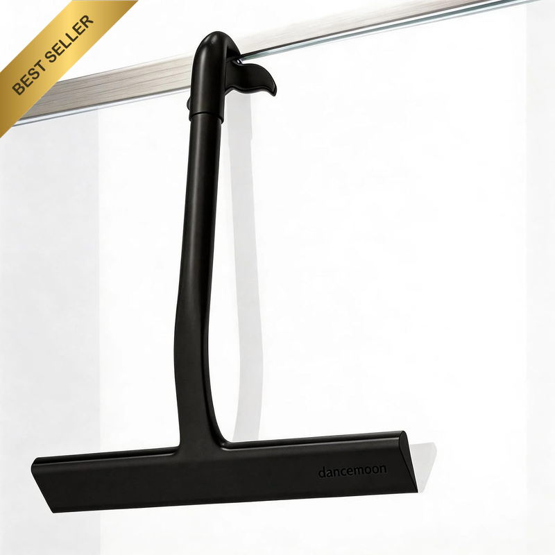 Shower Squeegee for Glass Doors with Hook, Silicone Bathroom Squeegee for Shower