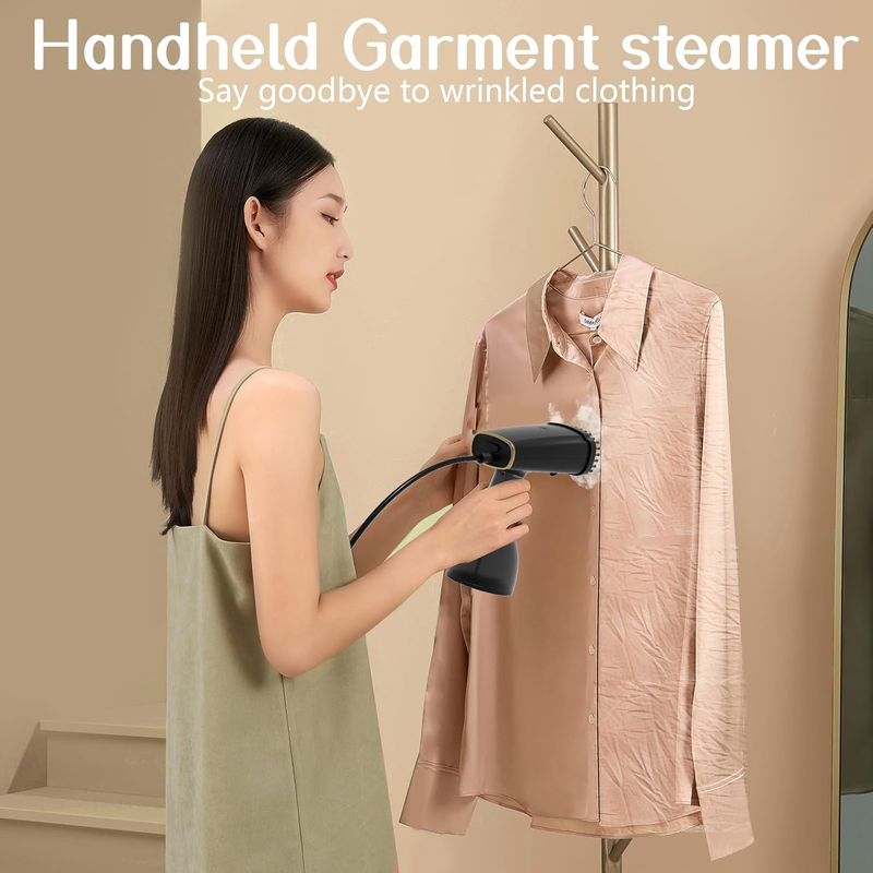 Steamer for Clothes, 1300W Handheld Garment Steamer Iron with Fabric Brush, 380m