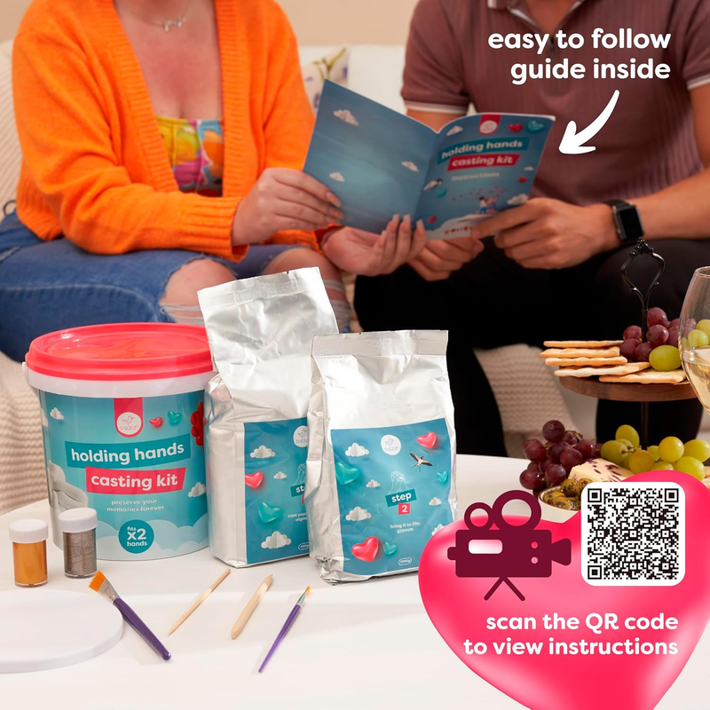 - Holding Hand Casting Kit – Couples Hand Mold Kit with Base & Paints, Romantic