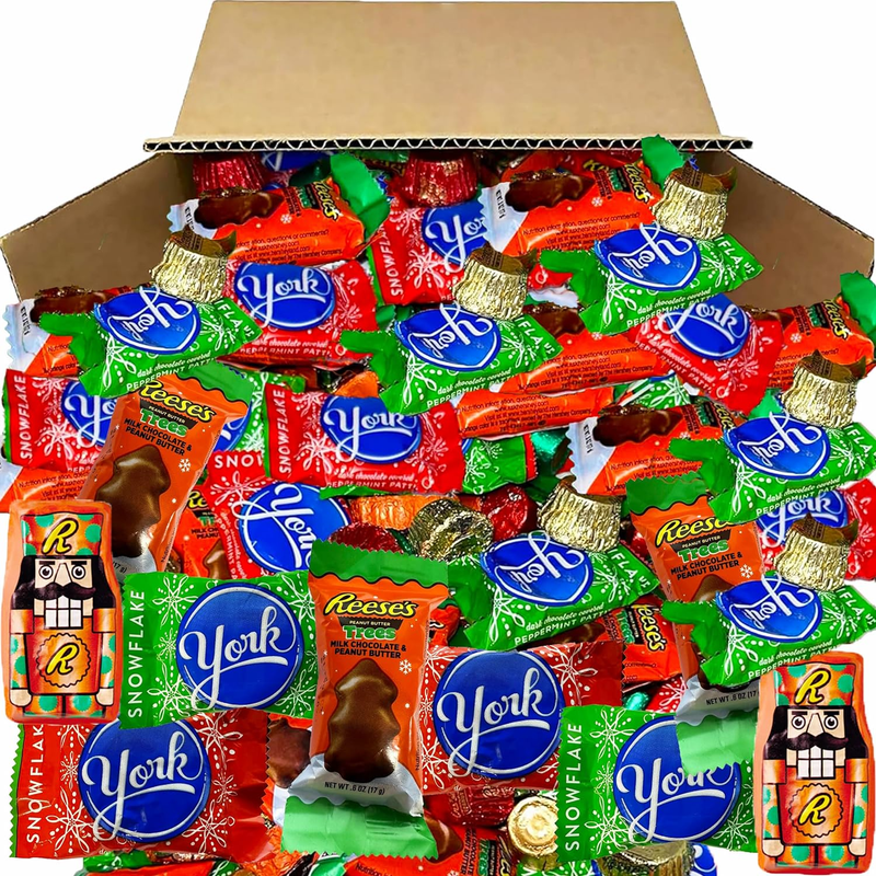 Bulk Christmas Chocolate Mix, 5 Lb Individually Wrapped Holi