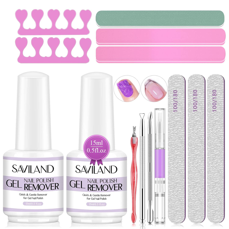 Gel Nail Polish Remover Kit with Nail Tools