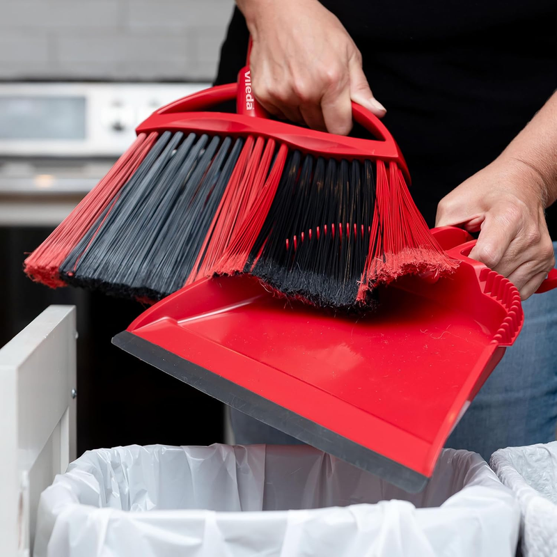 One Sweep Broom with Step-On Dustpan | Catches Over 99% of Dust & Dirt | Indoor
