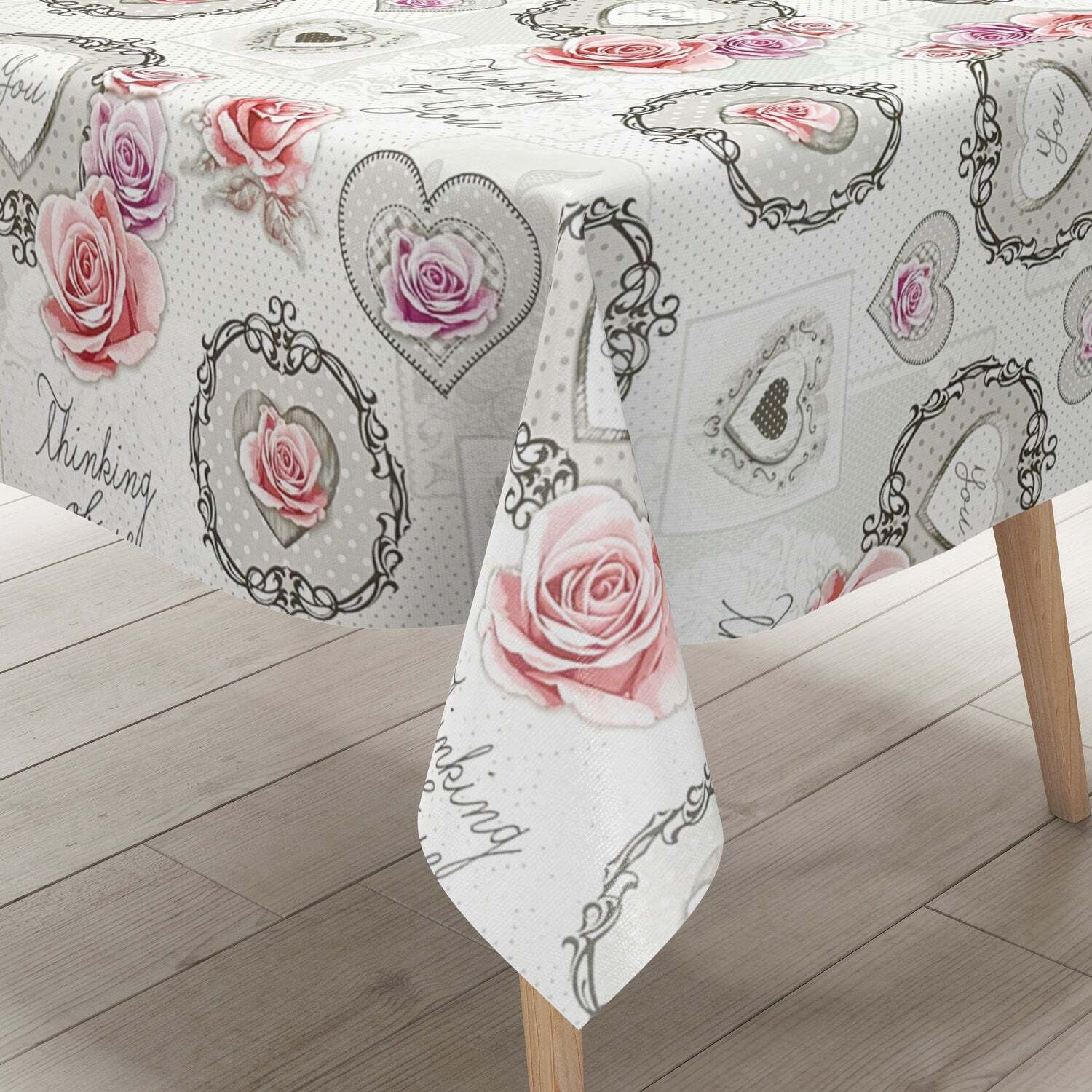 KEVKUS Tovaglia Cerata C142093 Cuori Love Patchwork a Scelta in
