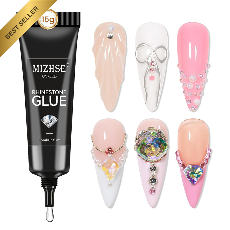 Solid Nail Glue Gel Rhinestone Nail Glue Gel 3D Gels Nail Art