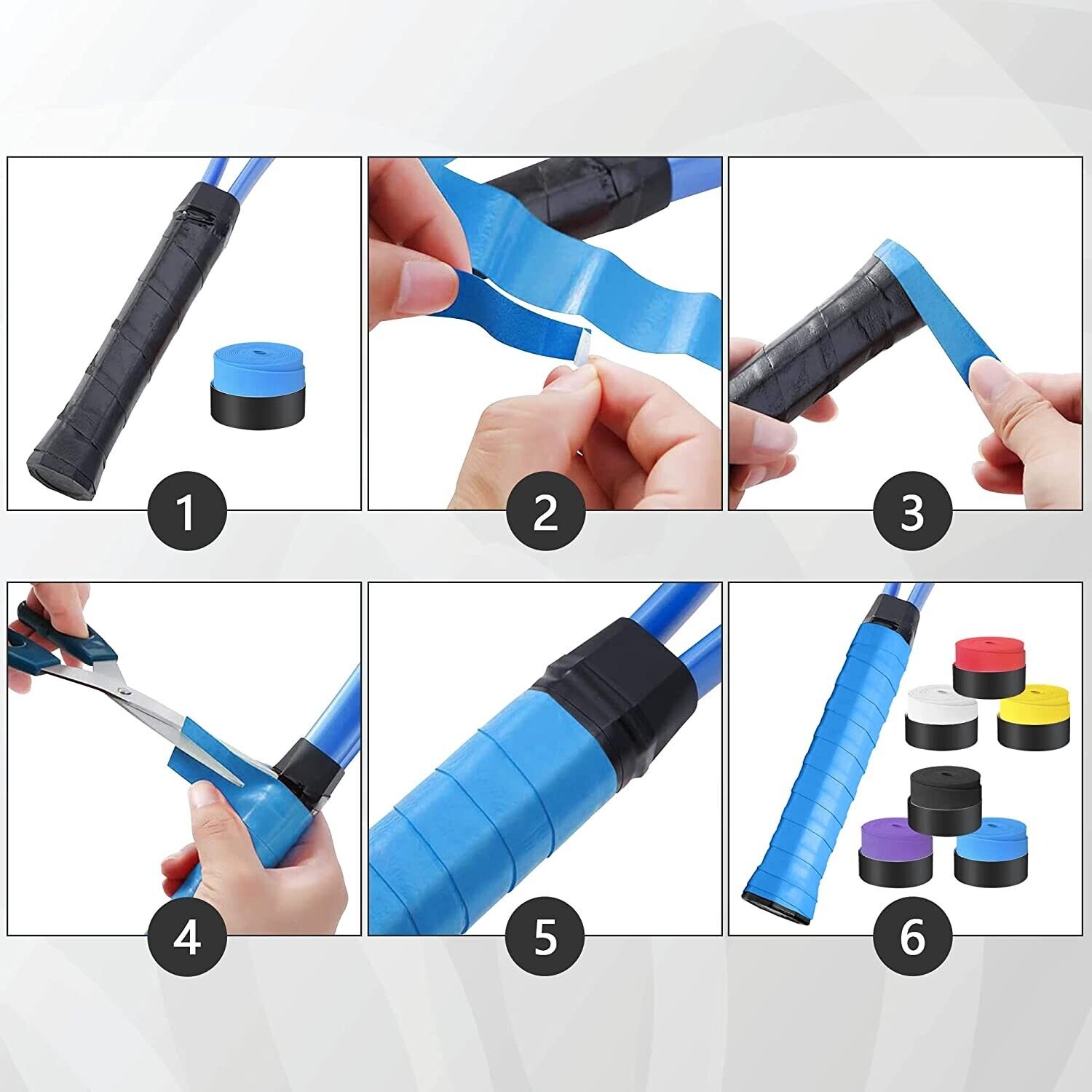 30 Pcs Tennis Racket Grip Tape, Overgrip Tennis Racket Grip 30 Pcs Tennis Racket Grip Tape, Overgrip Tennis Racket Grip