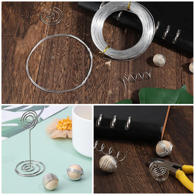Aluminum Craft Wire, 98.4ft/ 30m 18 Gauge 1mm Metal Wire Flexible Bendable Craft