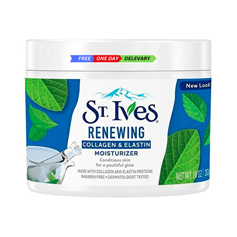 St. Ives Moisturizer Collagen and Elastin Facial Moisturizer Renewing Paraben