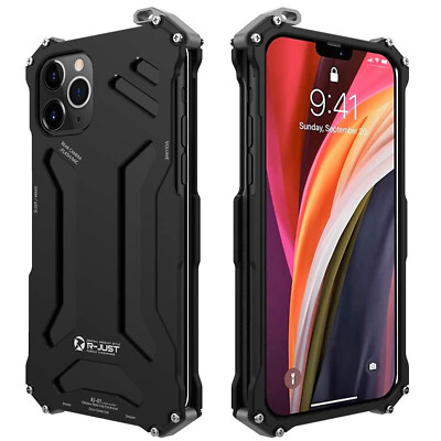 Metal Case Aluminum Shockproof For iPhone 15 14 13 12 Pro Max 11 XS Back Cover