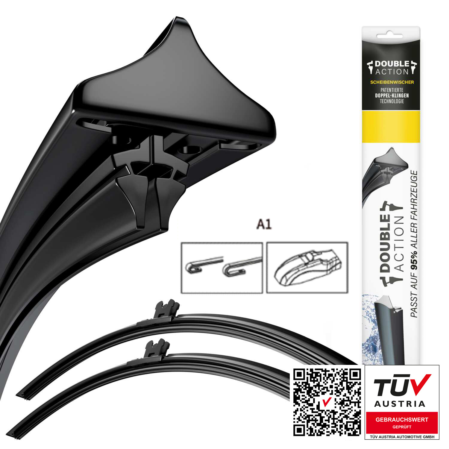 Scheibenwischer für KIA Cerato Set für Frontscheibe Double Action D1867