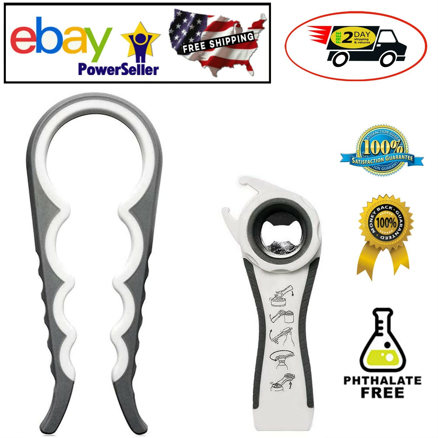 Ручной консервный нож Jar Can Bottle Opener Arthritis Hands and Seniors