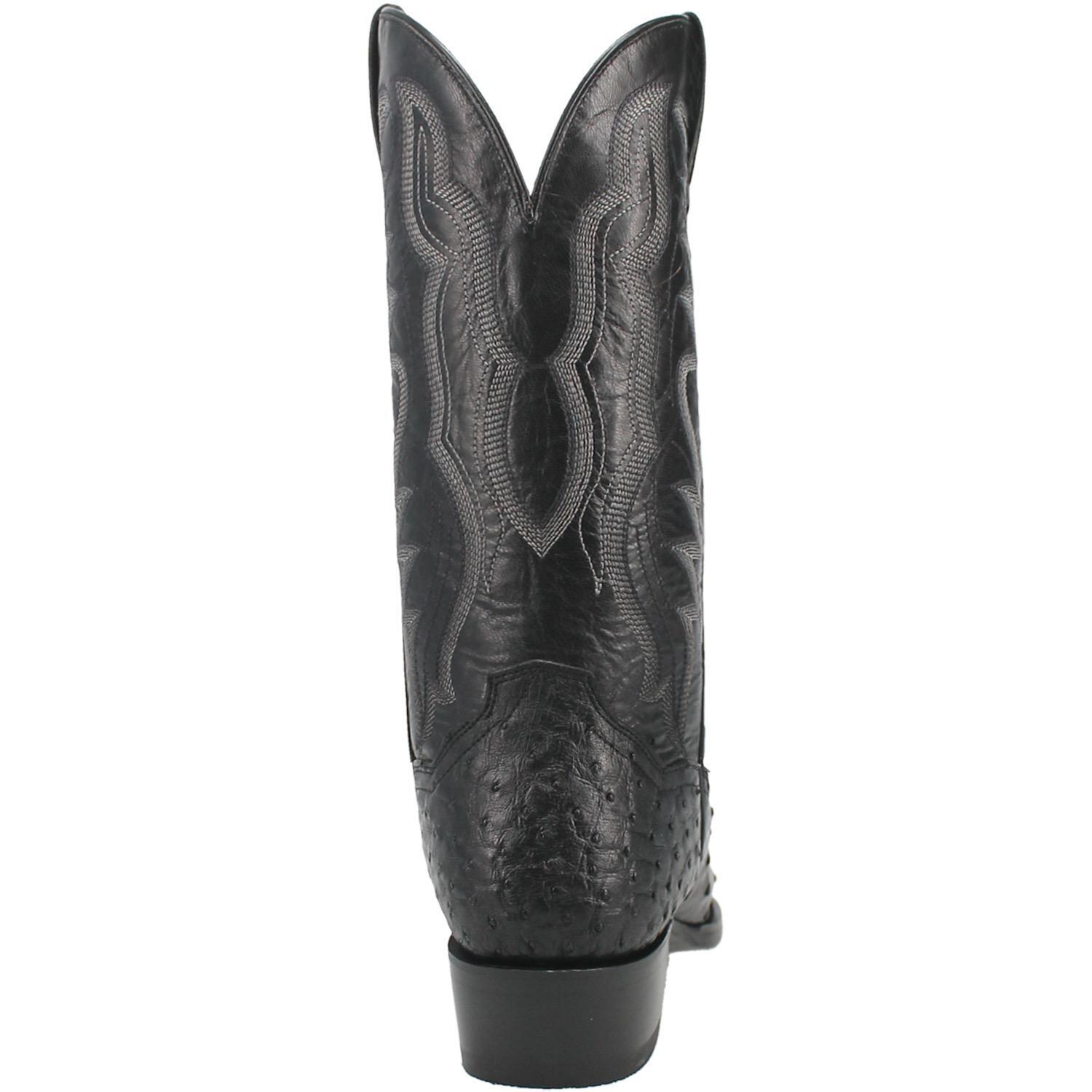 Pre-owned Dan Post Tempe Full Quill Ostrich Boots Dp2321 - All Sizes - In Black