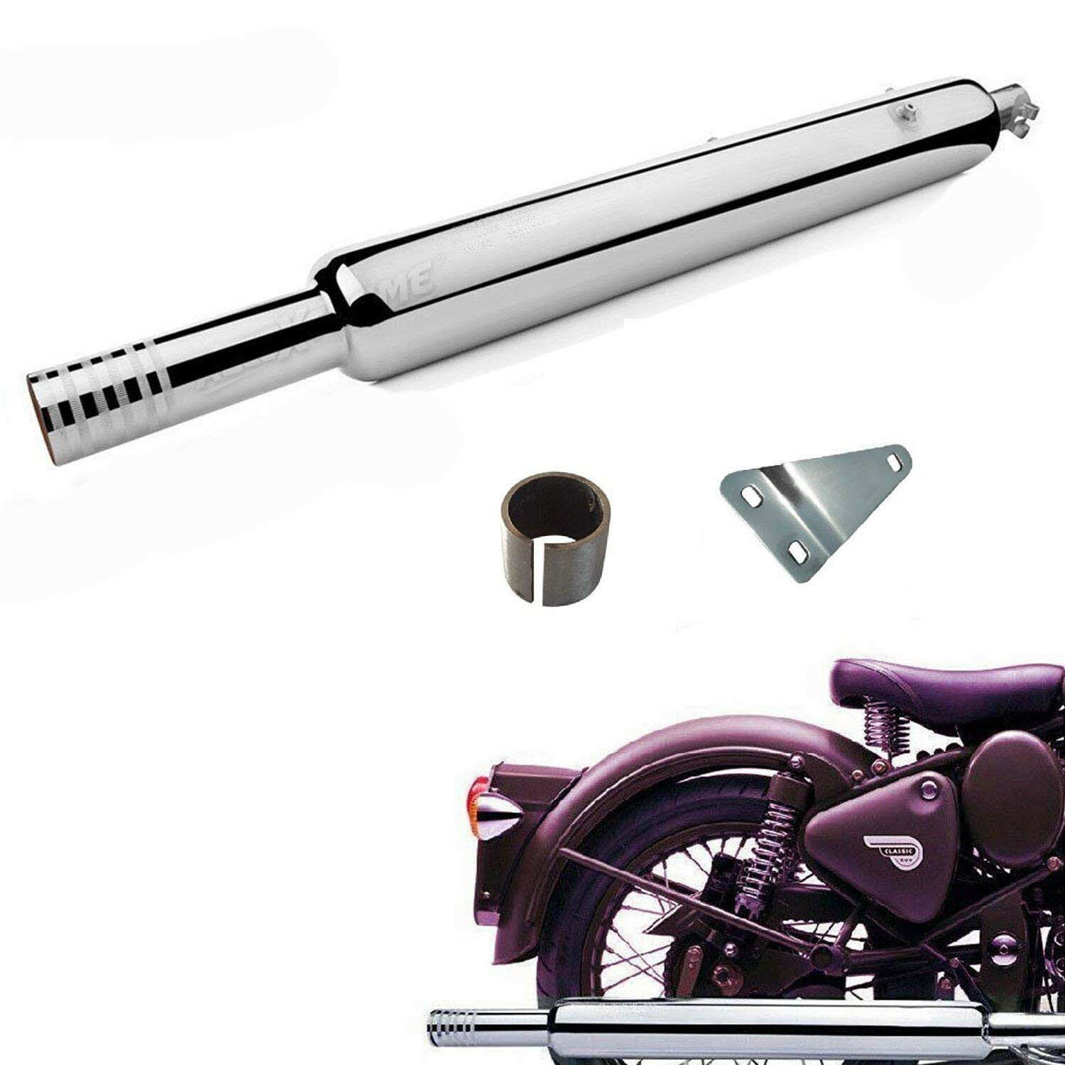 Fits Royal Enfield Electra Standard Classic 350 500cc Hollow Long Silencer 