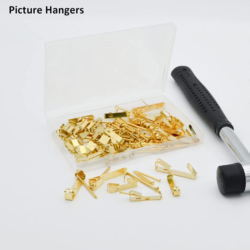 Picture Hooks, 100 Pieces Picture Hanging Kits Including 30lb and 50lb Picture H