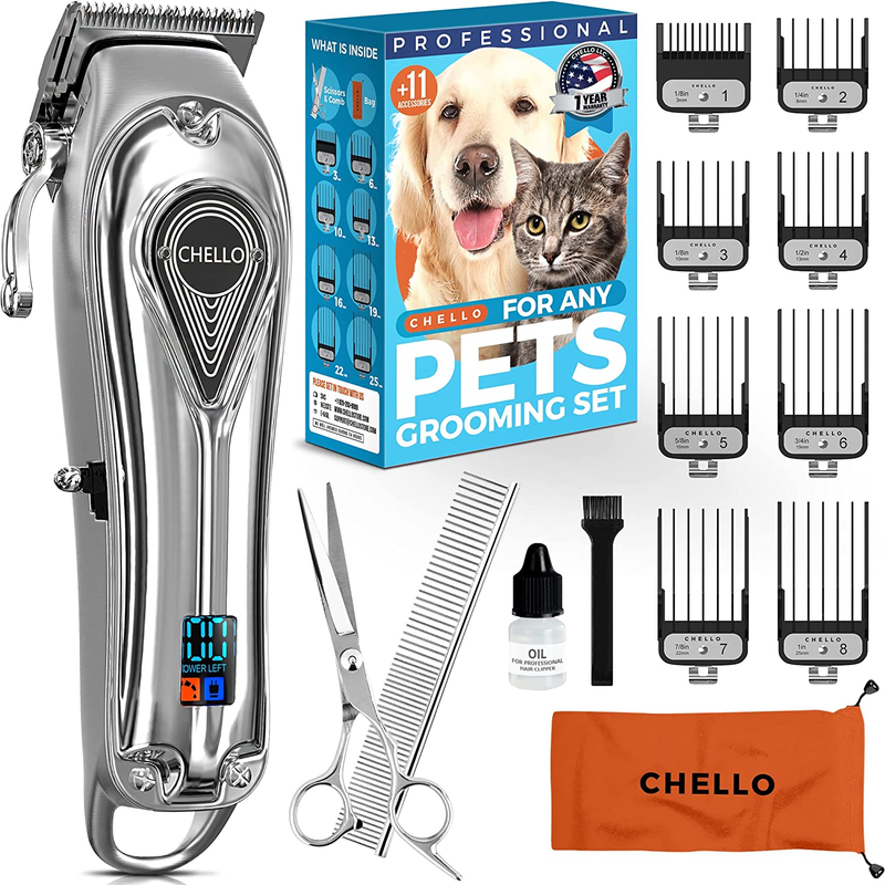 Chello Full Metal Professional Dog Clippers for Grooming Dog Hair Remover eBay