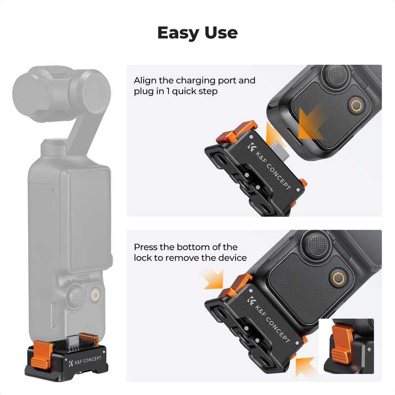 Charging Adapter Base for DJI OSMO Pocket 3 Quick Release Type-C Charging Stand