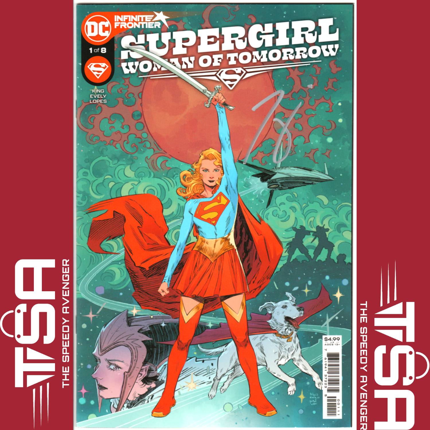 SUPERGIRL WOMAN OF TOMORROW #1 Evely Cover A SIGNED BY TOM KING DCU Milly Alcock