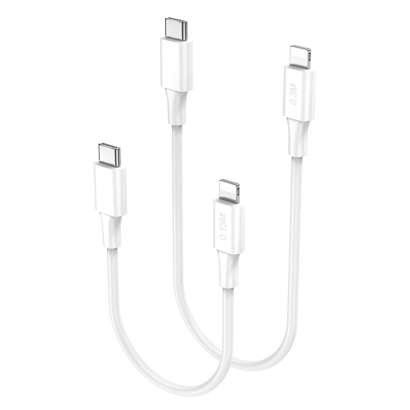 USB C to Lightning Cable, Type C to Lightning Cable (6Inch+1Ft) [Apple Mfi Certi