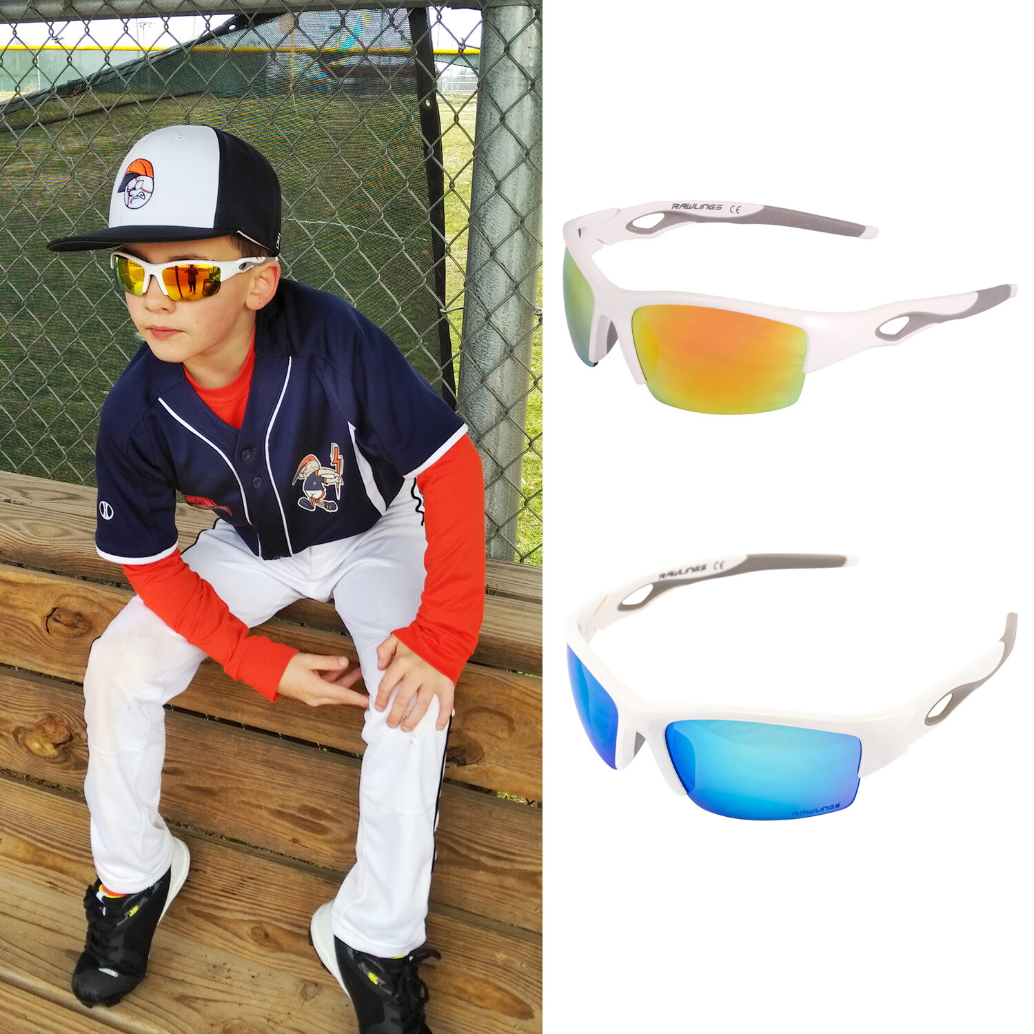 Rawlings 132 Kids Youth Boy's Unisex Baseball Sport Sunglasses eBay