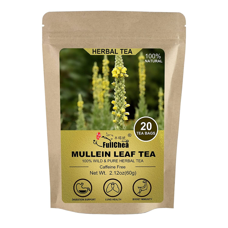 -Mullein Leaf Tea Bags, 20 Teabags, 3G/Bag for Lungs - Non-Gmo - Caffeine-Free -