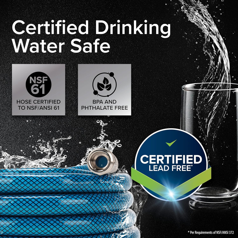 22813 4ft Premium Drinking Water Hose - Lead and BPA Free, Anti-Kink Design, 20%