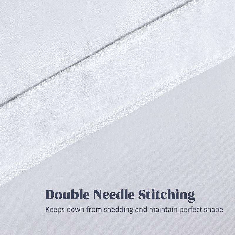 &reg; down Feather Bed Pillows for Sleeping 2 Pack 100% Cotton Cover Gusseted Hotel