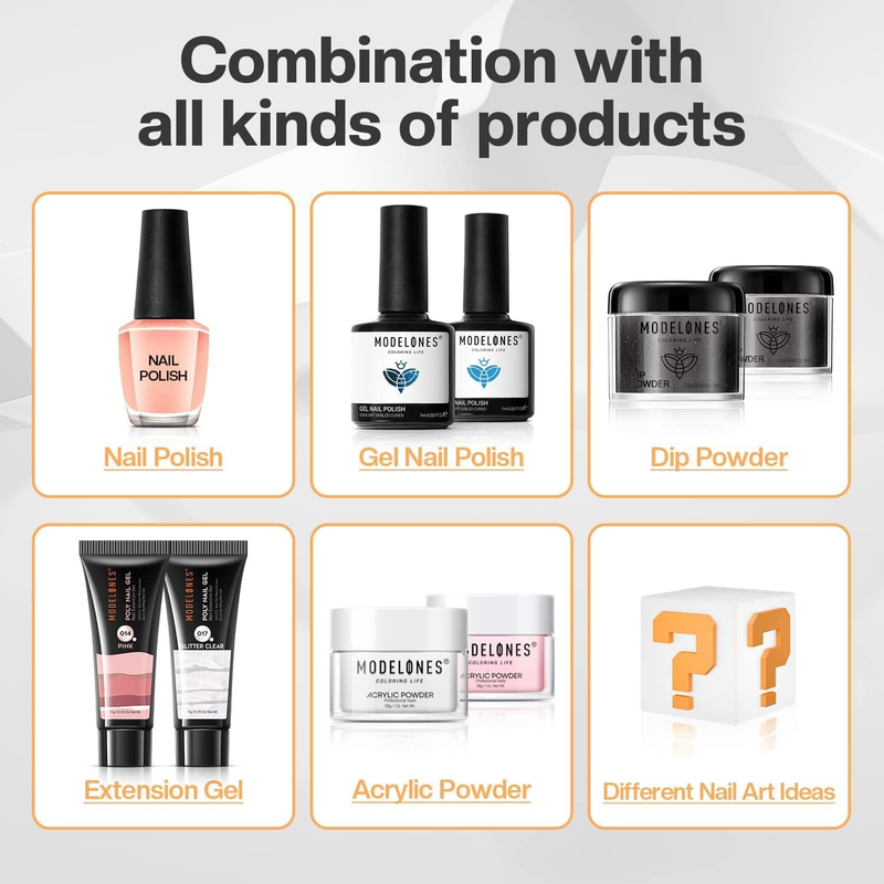 Gel Nail Polish Top and Base Coat, 10ml No Wipe Top Coat Base Coat Set, Glossy S