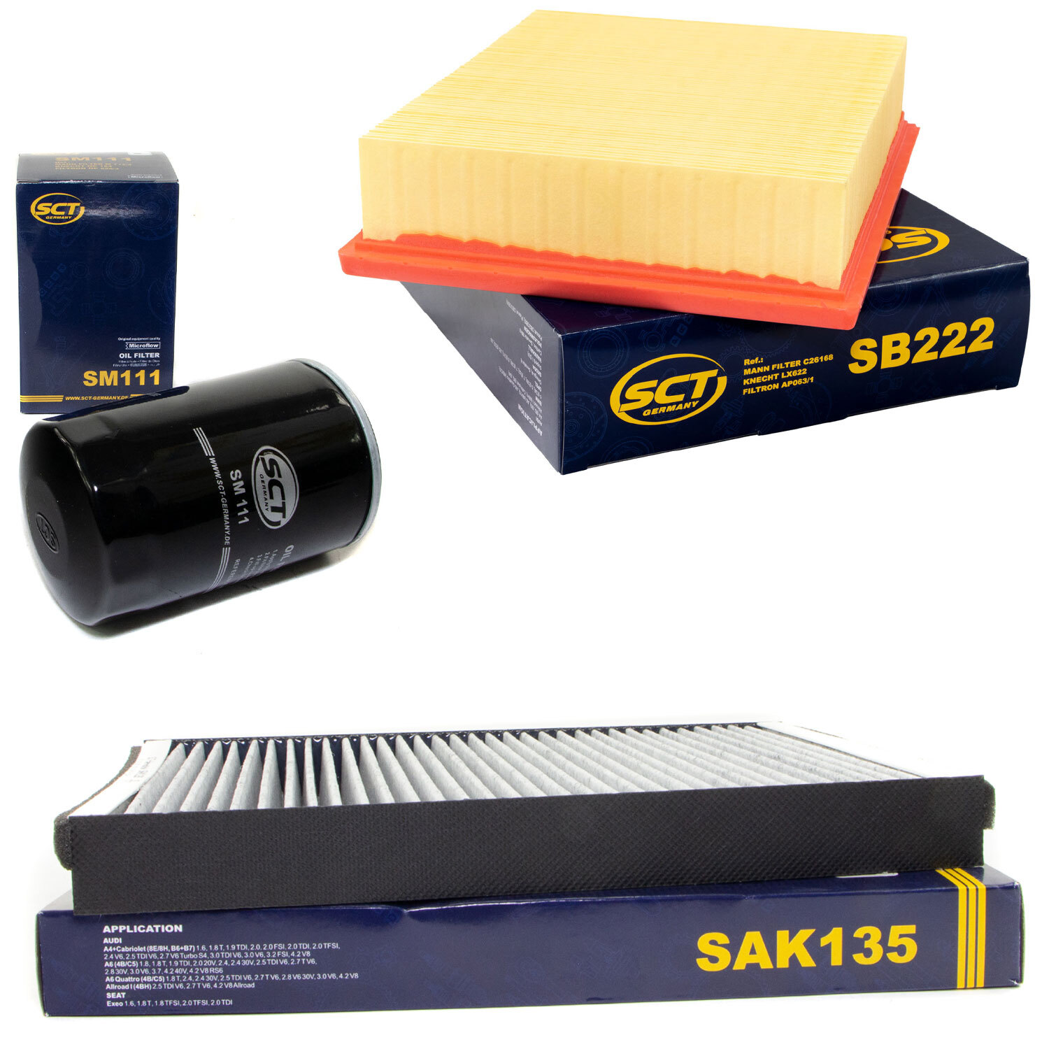 Inspektionspaket Filterset SCT für Audi A6 Avant 1.8 T quattro 2.0 4B2 4B5 C5