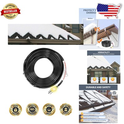 ETL Certified 50ft Self-Regulating Heating Cable for Safe Roof & Pipe Protection