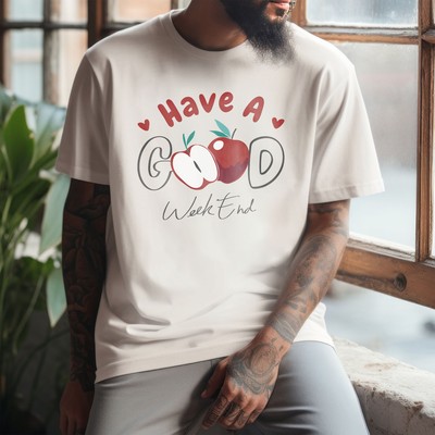 Fun and Cheerful Weekend Graphic Design for Unisex T-Shirt - Have a Good