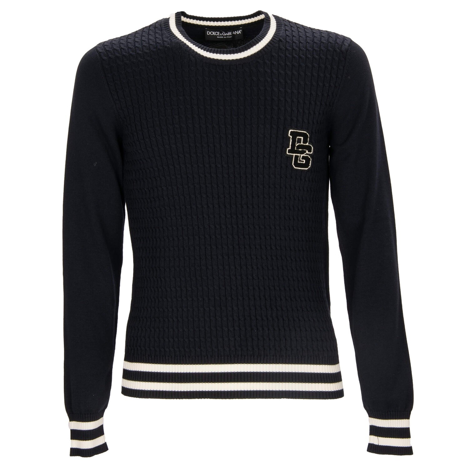 トップス dolce&gabbana archive hand painted knit Y2k Vintage Dolce Gabbana White Knitted Top, Turtleneck