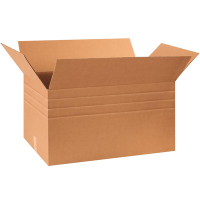 TLMD301716 Multi-Depth Corrugated Boxes, 30'' X 17'' X 16'', Kraft (Pack of 15)