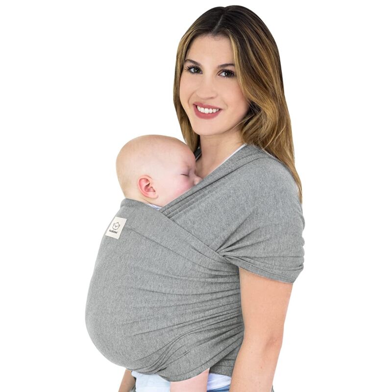 All in 1 Baby Wrap Carrier Breathable Sling for Newborn Infant (Classic Gray)