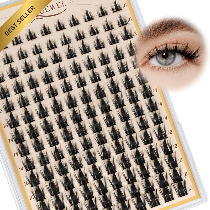 Lash Clusters 10-18Mm Individual Eyelash Extensions Thin&Invisible Band Manga Ey