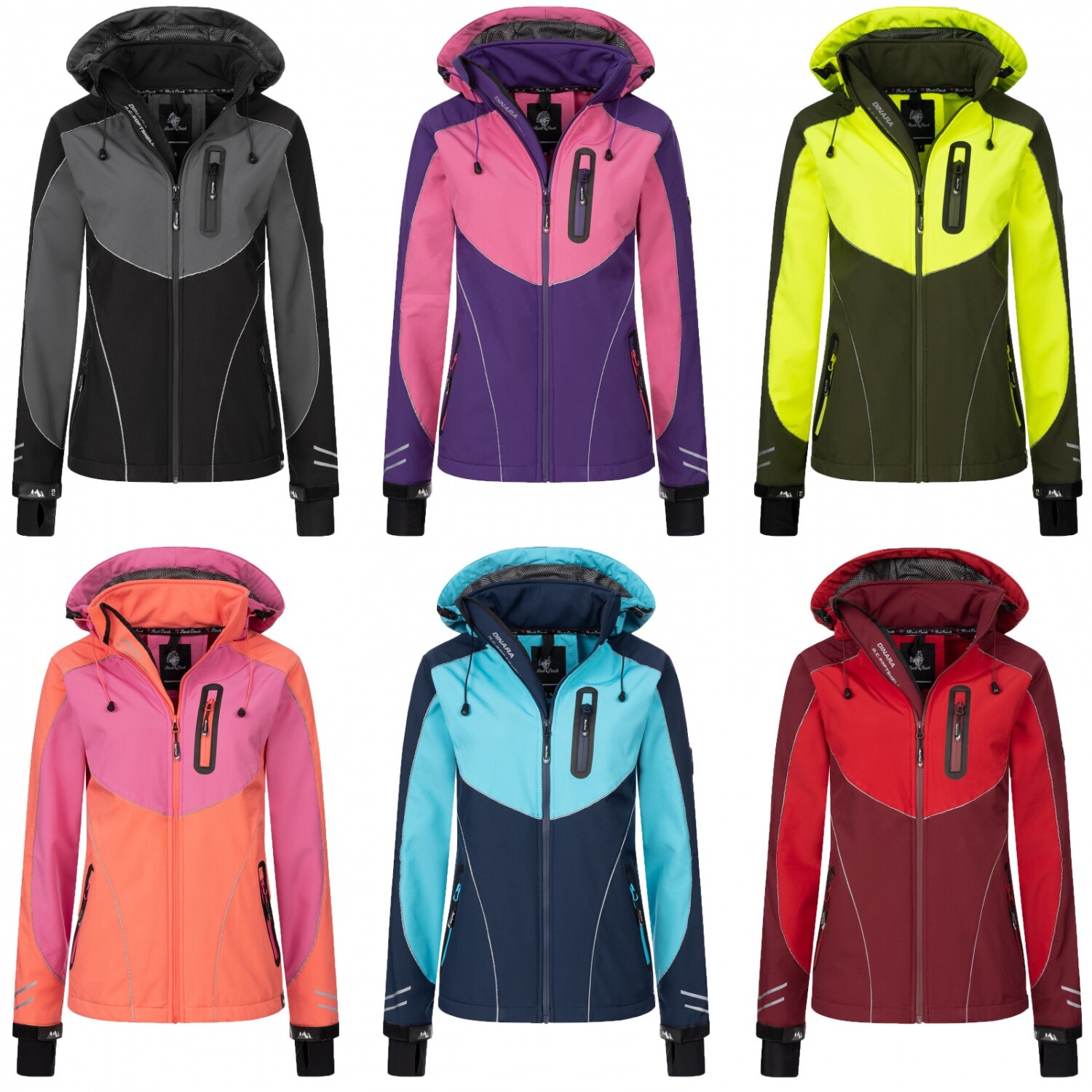 Reflektierende Jacke Rock Creek Damen Softshell Jacke Windbreaker Regenjacke Übergangsjacke Softshelljacke Damenjacke Regenmantel Outdoorjacke Kapuze D-468 Coral 3XL Ab 64,90 € - Auf Damen Jacke