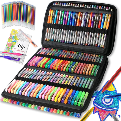 Yoobi Mini Gel Pens 24-Pack & Carrying Case | Multicolor Ink | 1.0mm Medium  Tip | School, Home, Office Use