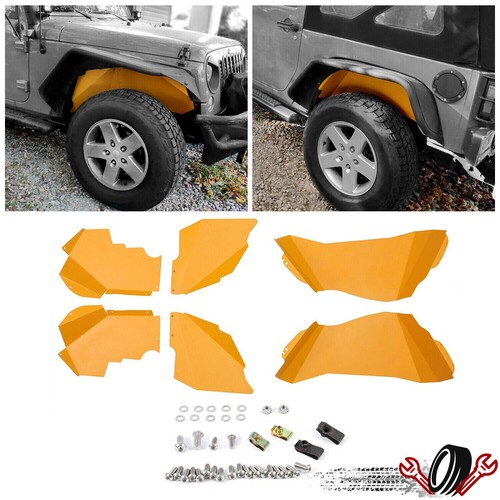 4 шт. стального переднего и заднего внутреннего подкрылка для колес Jeep Wrangler JK 2007-2018 годов выпуска