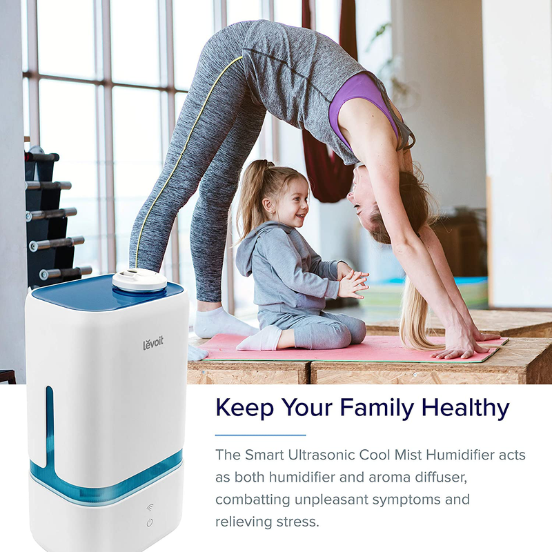 LEVOIT Humidifier 4L Ultrasonic Smart Wi-Fi Cool Mist Essential Oils Diffuser