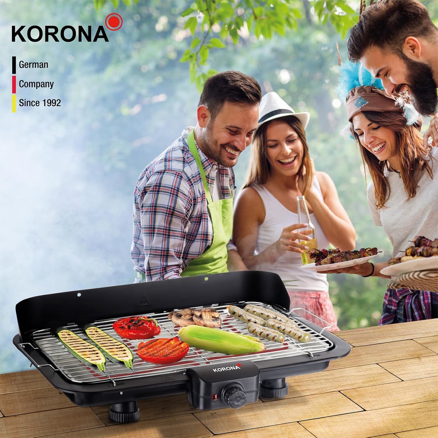 KORONA Elektrogrill 46117 Elektrischer Barbecue Tischgrill stufenlos 2200W NEU - Bild 6 von 6