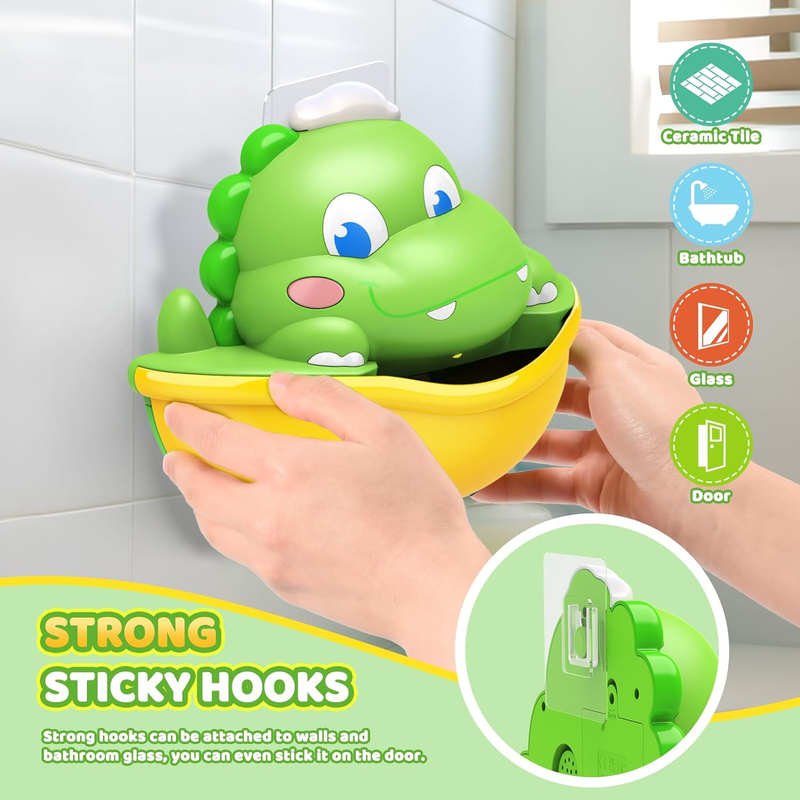 Baby Bath Toys,Light-Up Bath Toys Bath Bubble Machine Automatic Bubble Maker wit