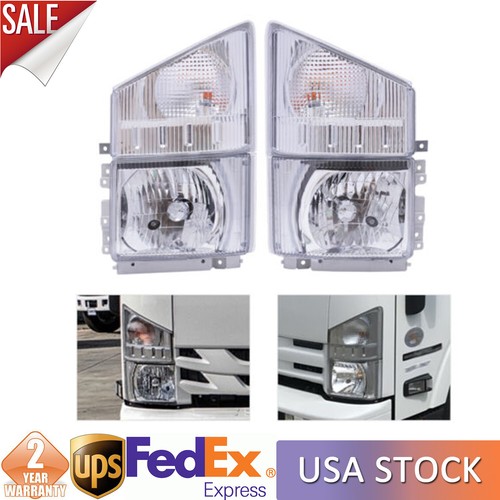 4Pack Left+Right Headlight & Corner Lamp For 2008-2020 ISUZU