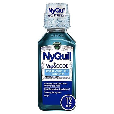 NyQuil | VapoCOOL Severe Cold, Flu, Cough, Congestion Night Relief | Berry, 12oz