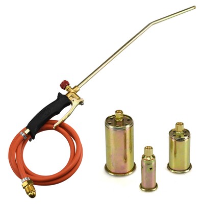 Portable Propane Torch W/ 3 Nozzles | Lawn Landscape Weed Burner Ice Snow Melter