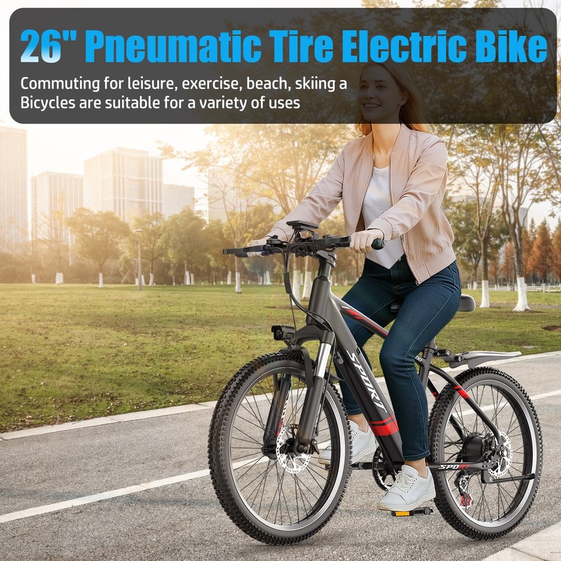 26" POWERFUL 1500W Peak Power Electric Mountain Bike 48V Commuting